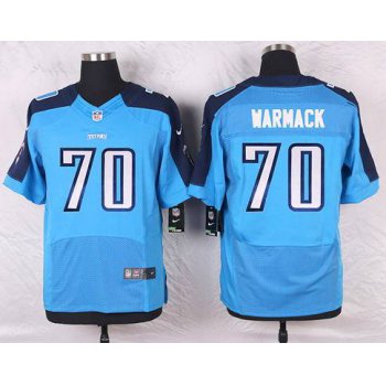 Men's Tennessee Titans #70 Chance Warmack Light Blue Team Color NFL Nike Elite Jersey