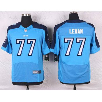 Men's Tennessee Titans #77 Taylor Lewan Light Blue Team Color NFL Nike Elite Jersey