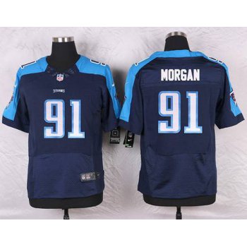 Men's Tennessee Titans #91 Derrick Morgan Navy Blue Alternate NFL Nike Elite Jersey