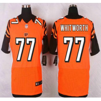 Men's Cincinnati Bengals #77 Andrew Whitworth Orange Alternate NFL Nike Elite Jersey