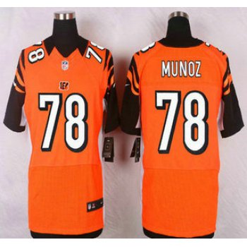 Men's Cincinnati Bengals #78 78 Anthony Munoz Orange Alternate NFL Nike Elite Jersey