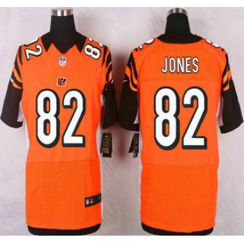 Men's Cincinnati Bengals #82 Marvin Jones Orange Alternate NFL Nike Elite Jersey