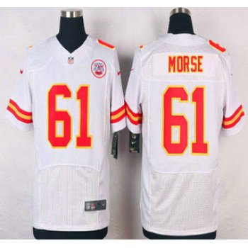 Men's Kansas City Chiefs #61 Mitch Morse White Road NFL Nike Elite Jersey