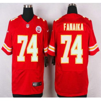 Men's Kansas City Chiefs #74 Paul Fanaika Red Team Color NFL Nike Elite Jersey