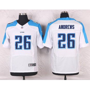 Men's Tennessee Titans #26 Antonio Andrews White Road NFL Nike Elite Jersey