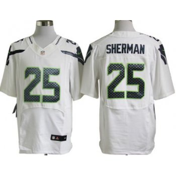 Nike Seattle Seahawks #25 Richard Sherman White Elite Jersey