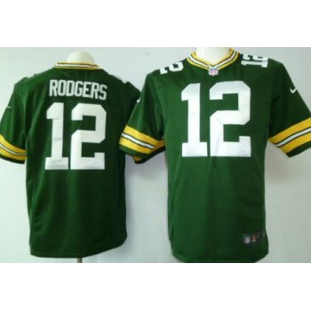 Nike Green Bay Packers #12 Aaron Rodgers Green Game Jersey