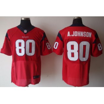 Nike Houston Texans #80 Andre Johnson Red Elite Jersey