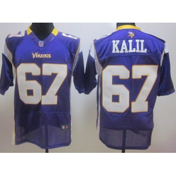 Nike Minnesota Vikings #67 Matt Kalil Purple Elite Jersey