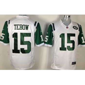 Nike New York Jets #15 Tim Tebow White Game Jersey