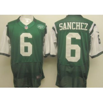 Nike New York Jets #6 Mark Sanchez Green Elite Jersey