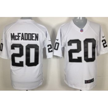 Nike Oakland Raiders #20 Darren McFadden White Game Jersey