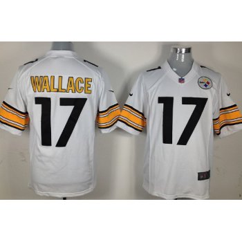 Nike Pittsburgh Steelers #17 Mike Wallace White Game Jersey