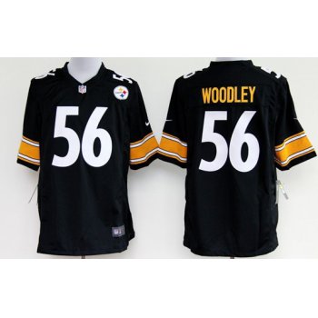 Nike Pittsburgh Steelers #56 Lamarr Woodley Black Game Jersey