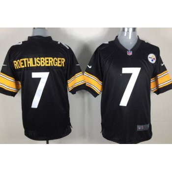 Nike Pittsburgh Steelers #7 Ben Roethlisberger Black Game Jersey
