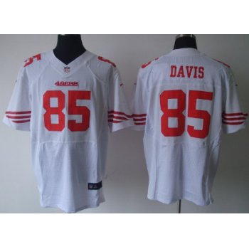 Nike San Francisco 49ers #85 Vernon Davis White Elite Jersey