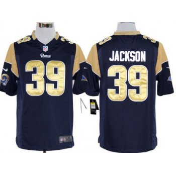 Nike St. Louis Rams #39 Steven Jackson Navy Blue Game Jersey