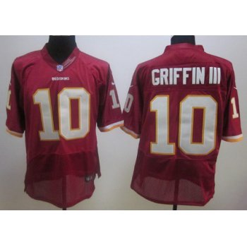Nike Washington Redskins #10 Robert Griffin III Red Elite Jersey