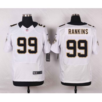 Men's New Orleans Saints #99 Sheldon Rankins White Road NFL Nike Elite Jersey