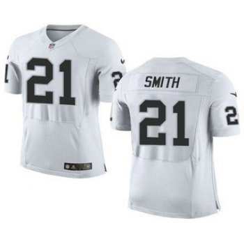 Men's Oakland Raiders #21 Sean Smith White Road 2015 NFL Nike Elite Jersey