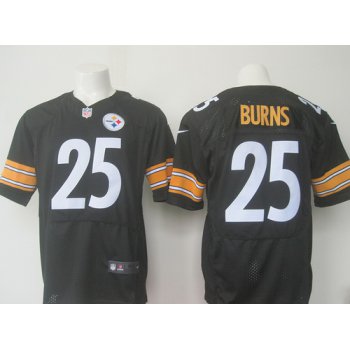 Men's Pittsburgh Steelers #25 Artie Burns Black Team Color NFL Nike Elite Jersey