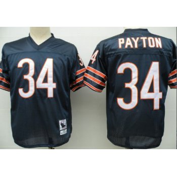 Chicago Bears #34 Walter Payton Blue Throwback Jersey