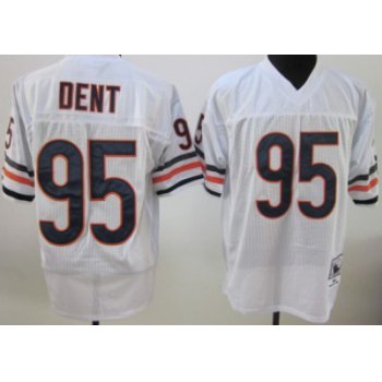 Chicago Bears #95 Richard Dent White Throwback Jersey