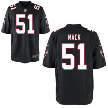 Men's Atlanta Falcons #51 Alex Mack Black Alternate NFL Nike Elite Jersey
