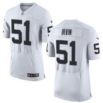 Men's Oakland Raiders #51 Bruce Irvin White Road 2015 NFL Nike Elite Jersey