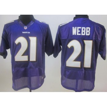 Nike Baltimore Ravens #21 Lardarius Webb Purple Elite Jersey