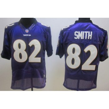 Nike Baltimore Ravens #82 Torrey Smith Purple Elite Jersey