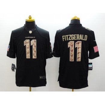 Nike Arizona Cardinals #11 Larry Fitzgerald Salute to Service Black Limited Jersey