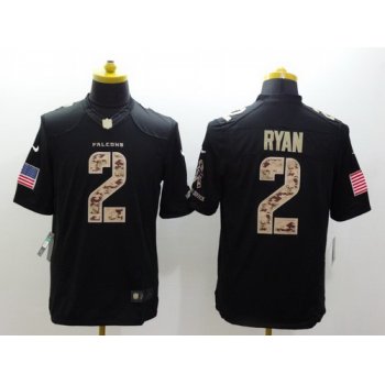 Nike Atlanta Falcons #2 Matt Ryan Salute to Service Black Limited Jersey
