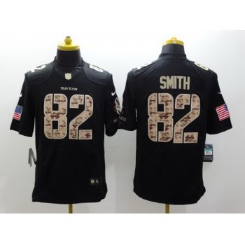 Nike Baltimore Ravens #82 Torrey Smith Salute to Service Black Limited Jersey