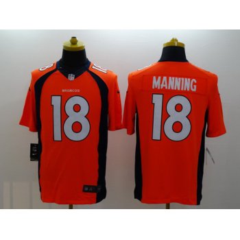 Nike Denver Broncos #18 Peyton Manning 2013 Orange Limited Jersey