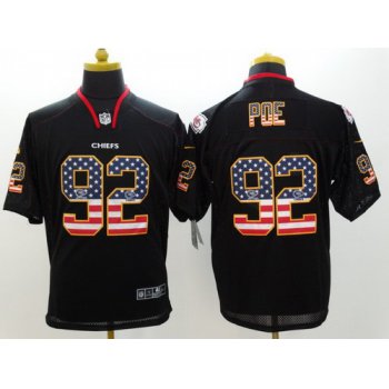 Nike Kansas City Chiefs #92 Dontari Poe 2014 USA Flag Fashion Black Elite Jersey