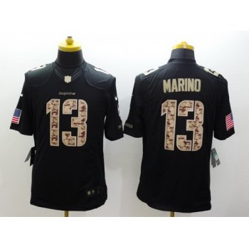 Nike Miami Dolphins #13 Dan Marino Salute to Service Black Limited Jersey