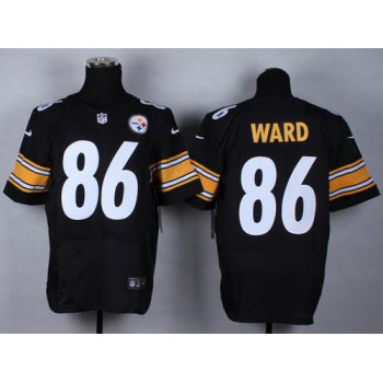 Nike Pittsburgh Steelers #86 Hines Ward Black Elite Jersey