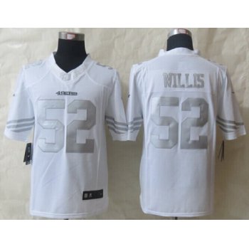 Nike San Francisco 49ers #52 Patrick Willis Platinum White Limited Jersey