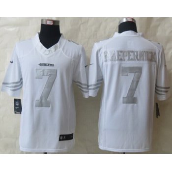 Nike San Francisco 49ers #7 Colin Kaepernick Platinum White Limited Jersey