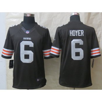Nike Cleveland Browns #6 Brian Hoyer Brown Limited Jersey