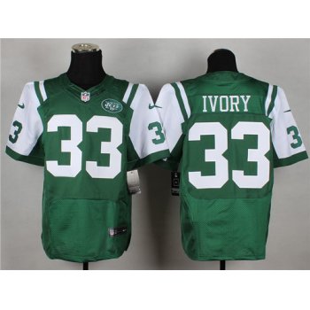Nike New York Jets #33 Chris Ivory Green Elite Jersey