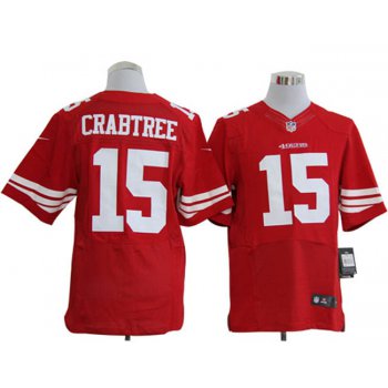 Size 60 4XL-Michael Crabtree San Francisco 49ers #15 Red Stitched Nike Elite NFL Jerseys