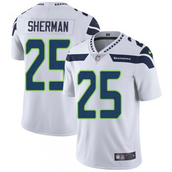 Nike Seattle Seahawks #25 Richard Sherman White Men's Stitched NFL Vapor Untouchable Limited Jersey