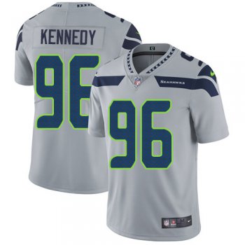 Nike Seattle Seahawks #96 Cortez Kennedy Grey Alternate Men's Stitched NFL Vapor Untouchable Limited Jersey