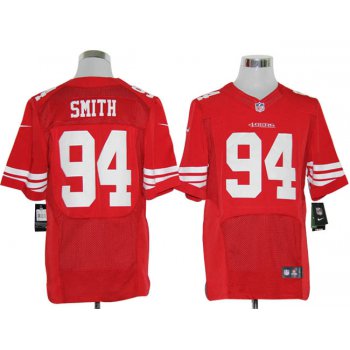 Size 60 4XL-Justin Smith San Francisco 49ers #94 Red Stitched Nike Elite NFL Jerseys