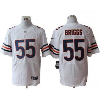 Size 60 4XL-Lance Briggs Chicago Bears #55 White Stitched Nike Elite NFL Jerseys