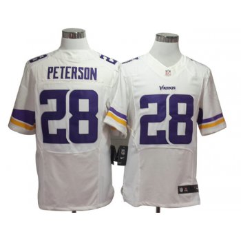 Size 60 4XL Adrian Peterson Minnesota Vikings #28 White Stitched Nike Elite Jersey
