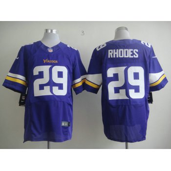 Size 60 4XL Rhodes Minnesota Vikings #29 Purple Stitched Nike Elite Jersey