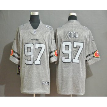 Men's San Francisco 49ers #97 Nick Bosa 2019 Gray Gridiron Vapor Untouchable Stitched NFL Nike Limited Jersey